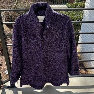 Purple Textured Women's Jacket